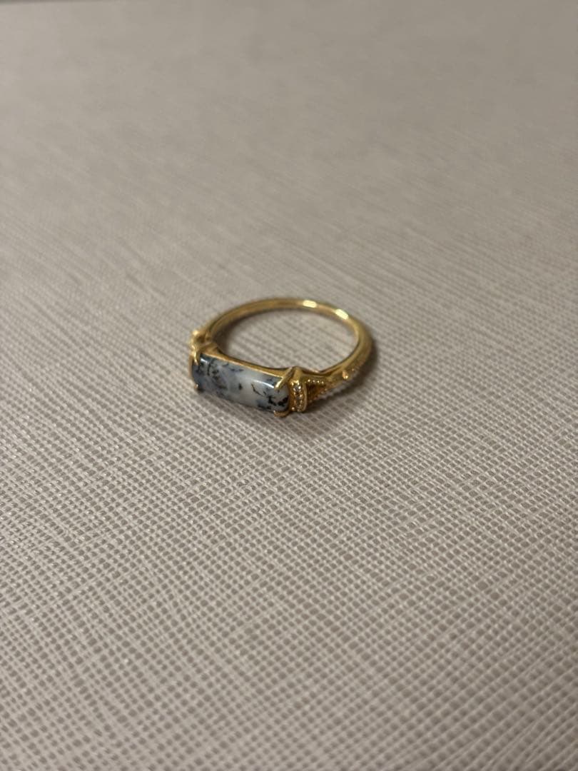 アガット　オパール　ダイヤ　リング