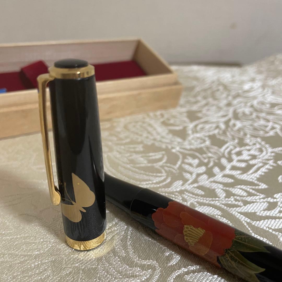 プラチナ万年筆 #3776 蒔絵 牡丹 14K 細 名入 - メルカリ