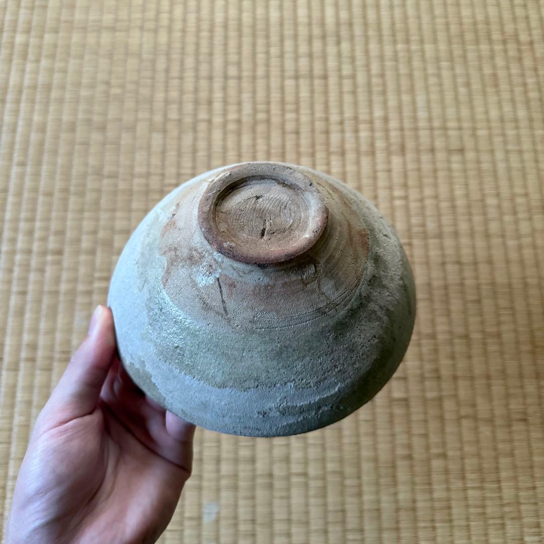 古瀬戸 灰釉 平茶碗 室町時代 山茶碗 茶道具 茶器 陶片 古美術