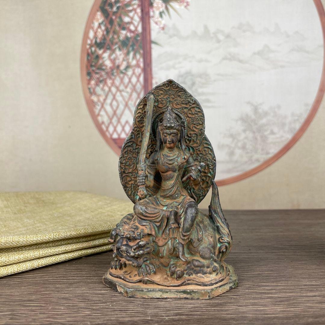 仏教美術 仏像 文殊普賢菩薩 仏堂奉納 仏像 招財 開運 風水 工芸品 置物