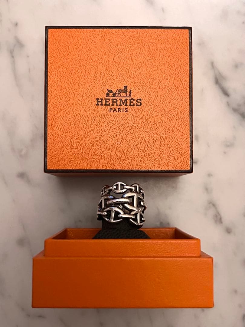 12/31午前販売終了！エルメス HERMES リング アンシェネGM #53