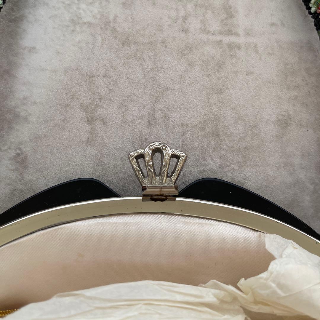 ⭐️一点物⭐️ 総ビーズバッグ 和装 手刺繍 総柄 花柄 がま口 着物 成人式