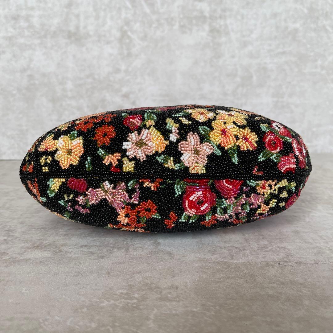 ⭐️一点物⭐️ 総ビーズバッグ 和装 手刺繍 総柄 花柄 がま口 着物 成人式