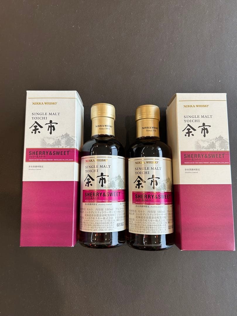 余市蒸溜所限定】余市シェリー&スイート180ml 2本