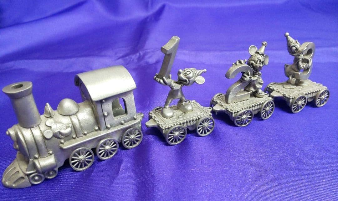 ディズニー ハドソン ピューター 真鍮製 ミッキー&フレンズ 列車