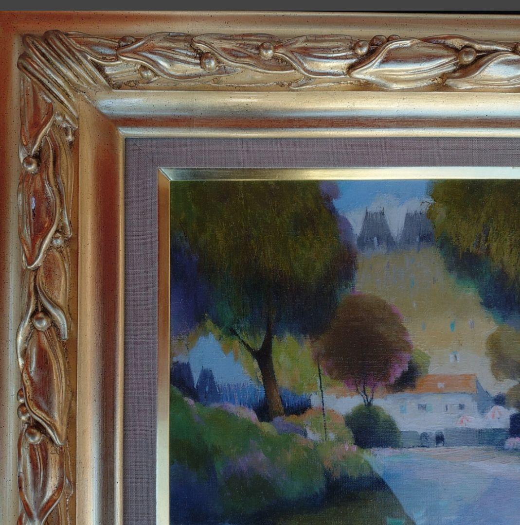 真作保証　尾崎幸雄　ダンフェルロシュロの小公園F4 額サイズ52×42.5cm