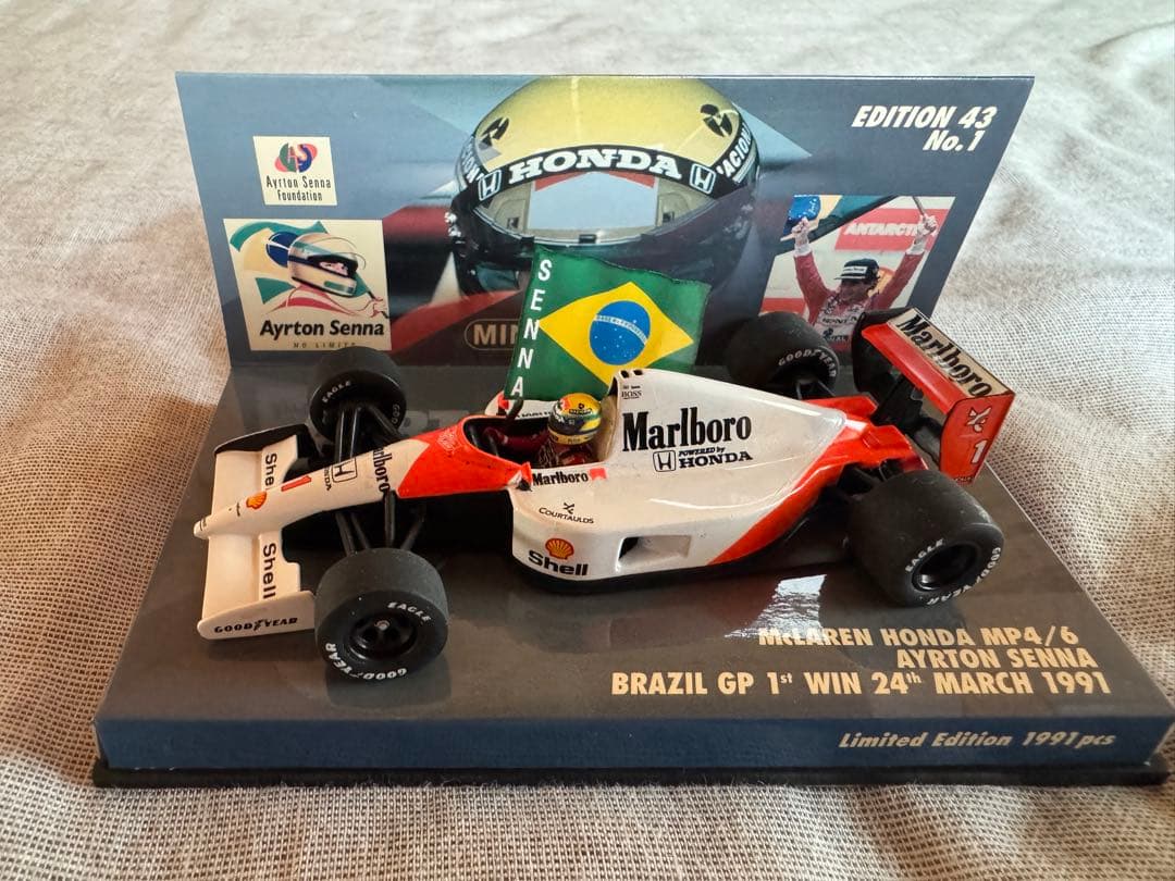 1/43 マクラーレン MP4/6 A.セナブラジルGP
