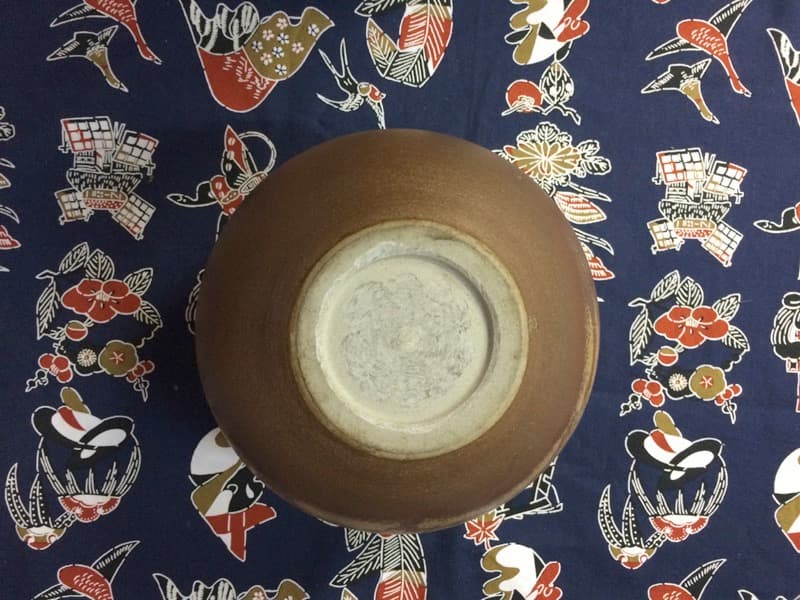 セール！・ 里見焼　花瓶　網紋様　石井豊 作　径；190　高；180mm