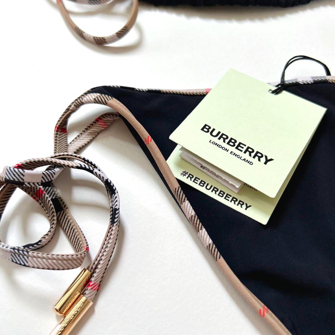 新品 バーバリー BURBERRY ビキニ 水着 スイムウェア ブラック XXS