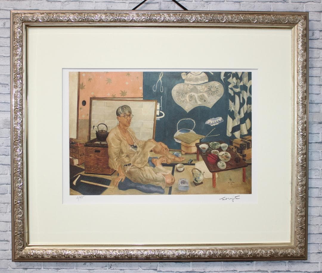 藤田嗣治 エスタンプリトグラフ「マドンナ」 100部限定