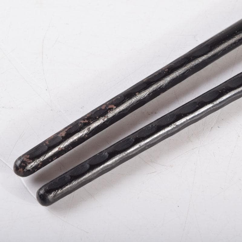 茶道具 御釜師 大西清右衛門作 鐵風炉火箸 共布 烽玉代筆共