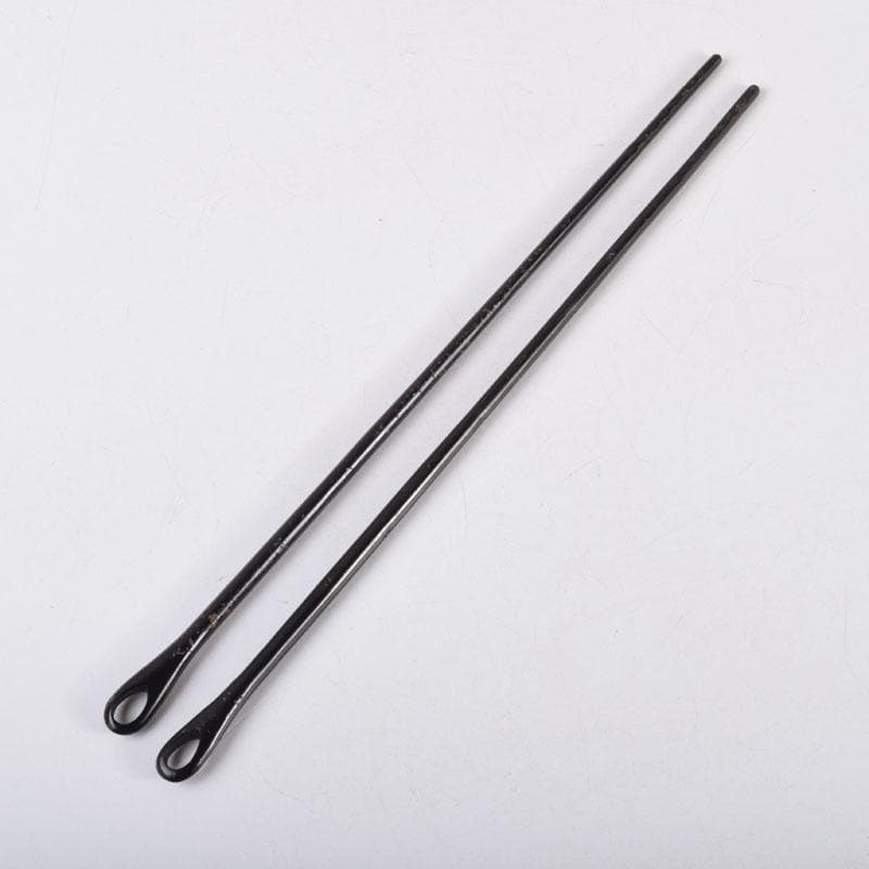 茶道具 御釜師 大西清右衛門作 鐵風炉火箸 共布 烽玉代筆共