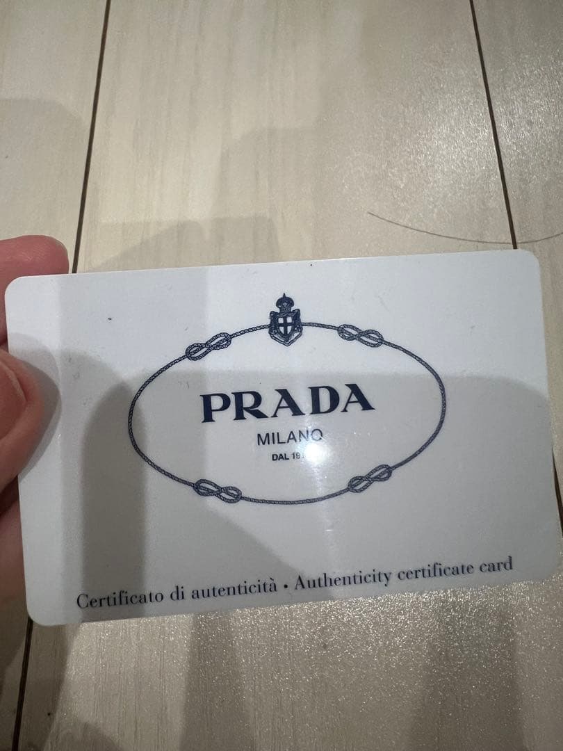 PRADA ギャザー入りショルダーバッグ グレー