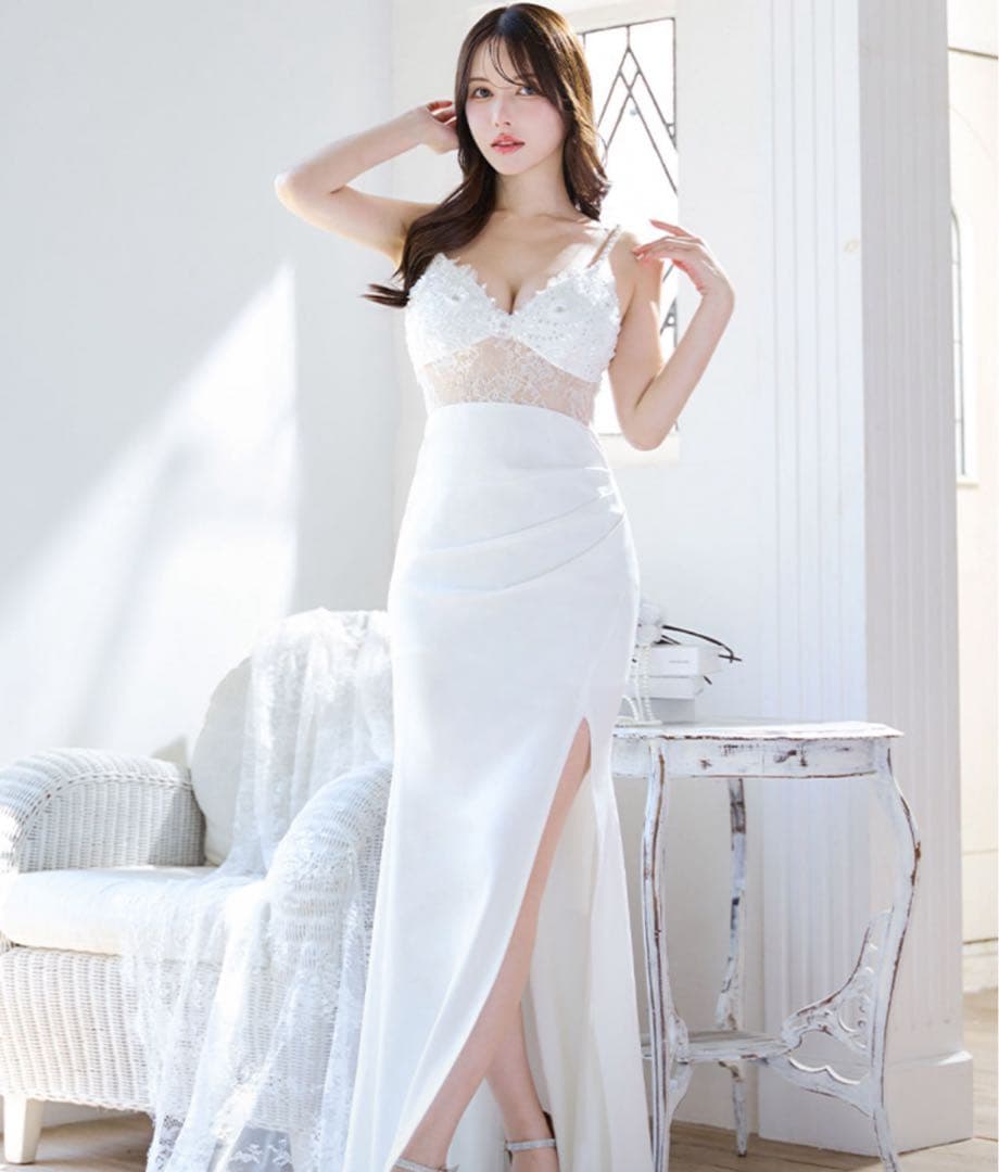 JEWELSビーズ刺繍ロングドレス[5155YNdzc-240713-1]