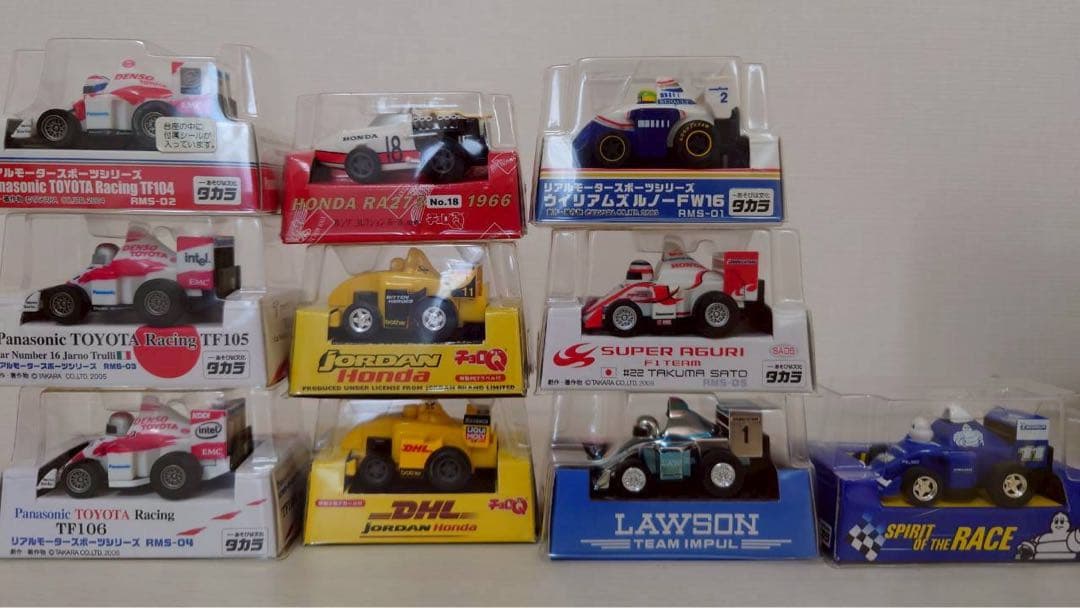 リアルモータースポーツセット　トヨタ　ウィリアムズルノー　ホンダ　アグリ10台