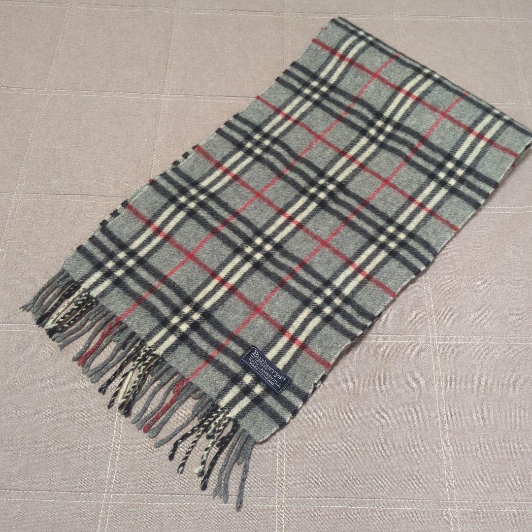 Burberrys チェック柄 マフラー 100%ラムウール - メルカリ