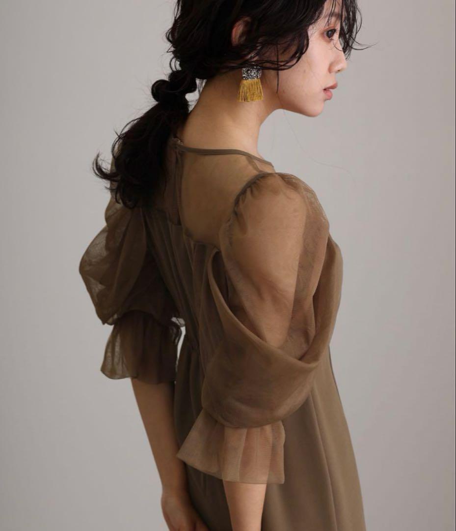 atlo パーティドレス オケージョンドレス ブラウン Mサイズ 人気 atlo