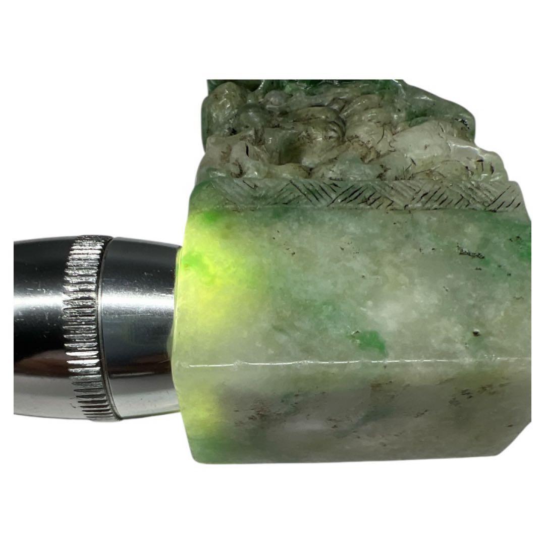 1点物レア品】翡翠 彫刻 龍 オブジェ 約7cm 置物 深緑 - メルカリ