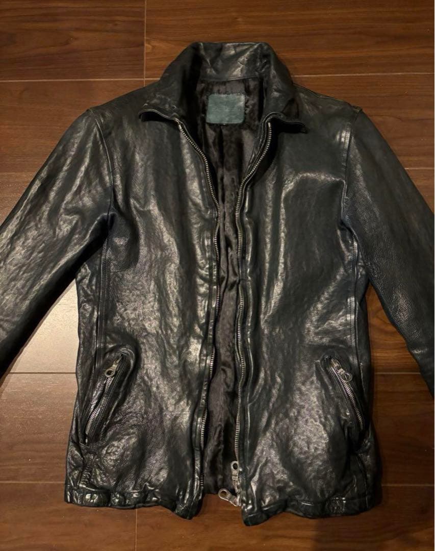 BACKLASHジャパンショルダーレザー製品染めシングルライダースバック