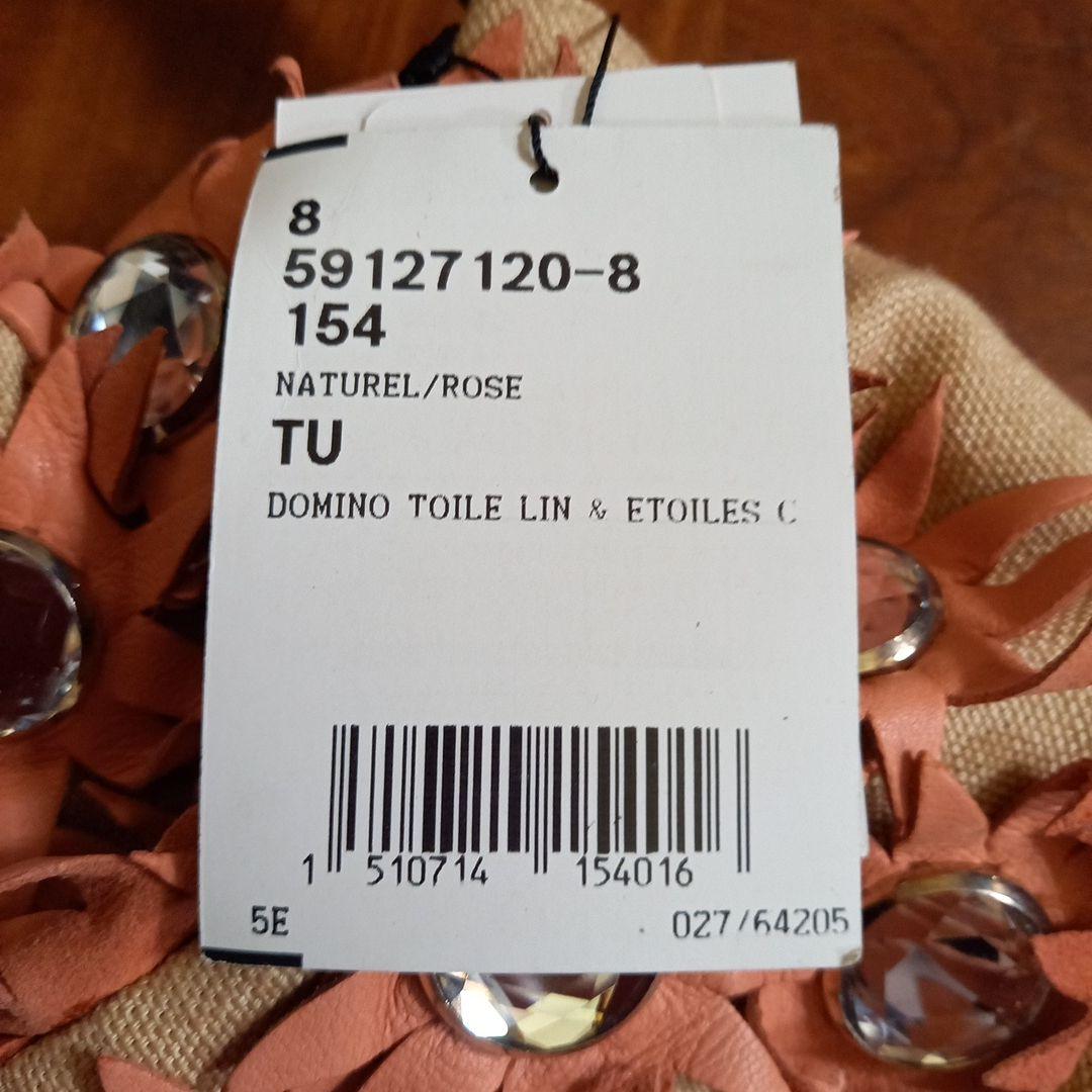 ソニアリキエル　オレンジクリスタル装飾パーティーバッグ　35×18×8cm