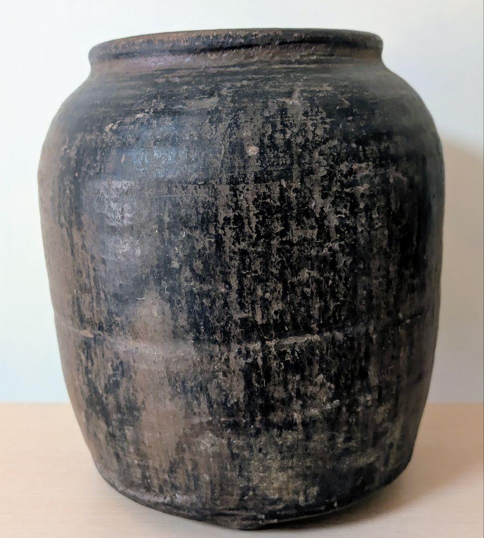 茶道具 瀬戸赤津焼 織部焼 山口正悟作 肩衝茶入 仕覆付 共箱 V 7081