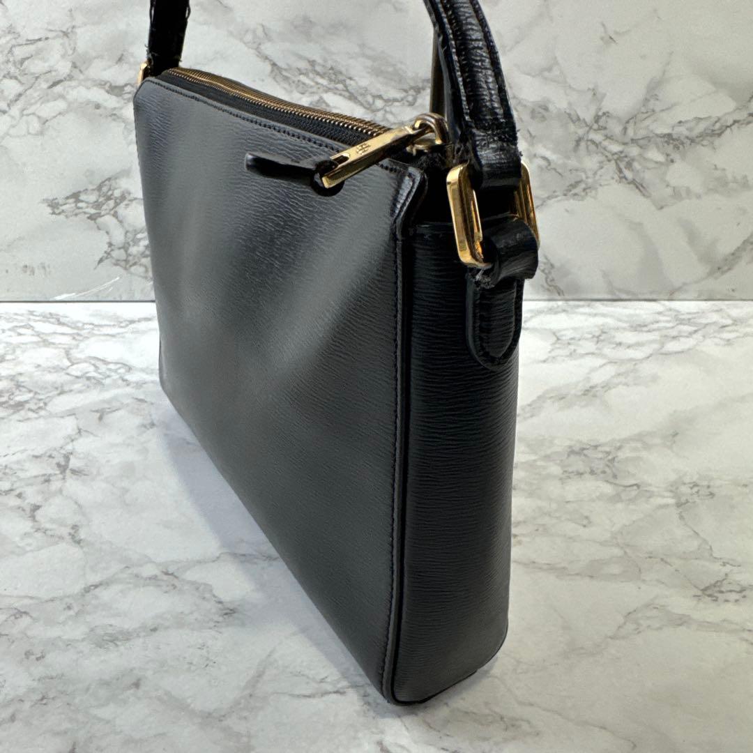 RALPH LAUREN ラルフローレン 本革 レザー ミニショルダーバッグ 黒