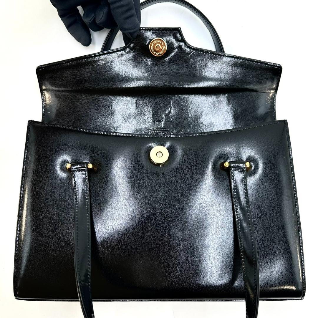 GIVENCHY ジバンシー 4Gロゴ フォーマル ハンドバッグ ゴールド金具