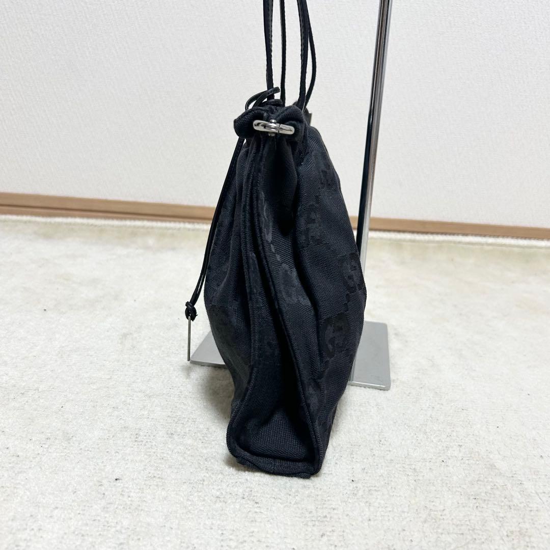 希少　グッチ　GUCCI ハンドバッグ　アクセサリーポーチ　ジャンボGG 黒