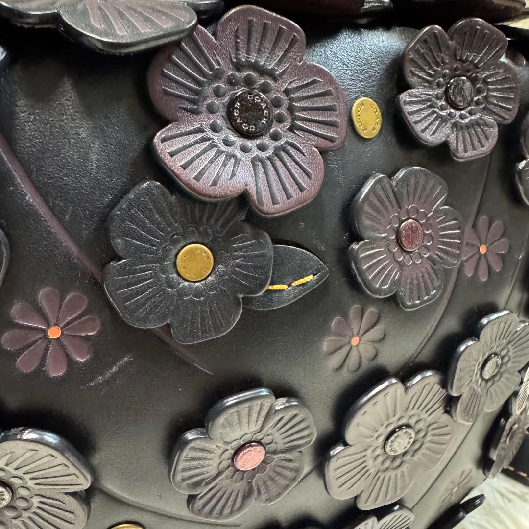 【激レア】COACH ショルダーバッグ　花柄　38195 レザー　斜めがけ