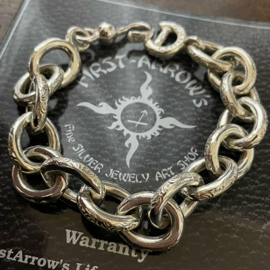 廃盤　超レア　ファーストアローズ　極太　唐草　チェーン　ブレスレット　唯一無二