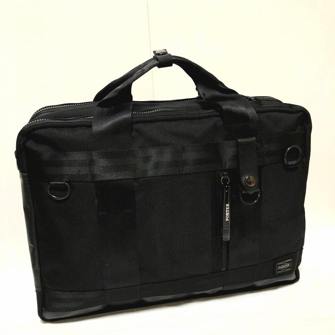 超美品✨ポーターヒート ビジネスバッグ 3way 2層 A4可 黒 吉田カバン