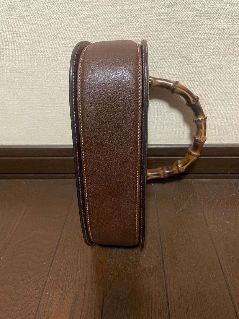 GUCCI グッチ バンブー ハンドバッグ ブラウン レザー 保存袋付き