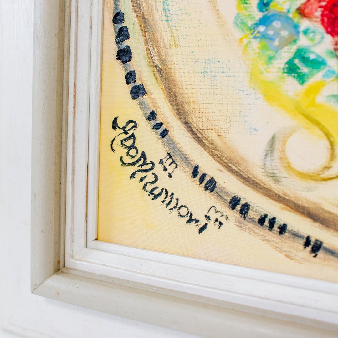 水森亜土 油彩 Rose room F10号 水森 亜土 絵