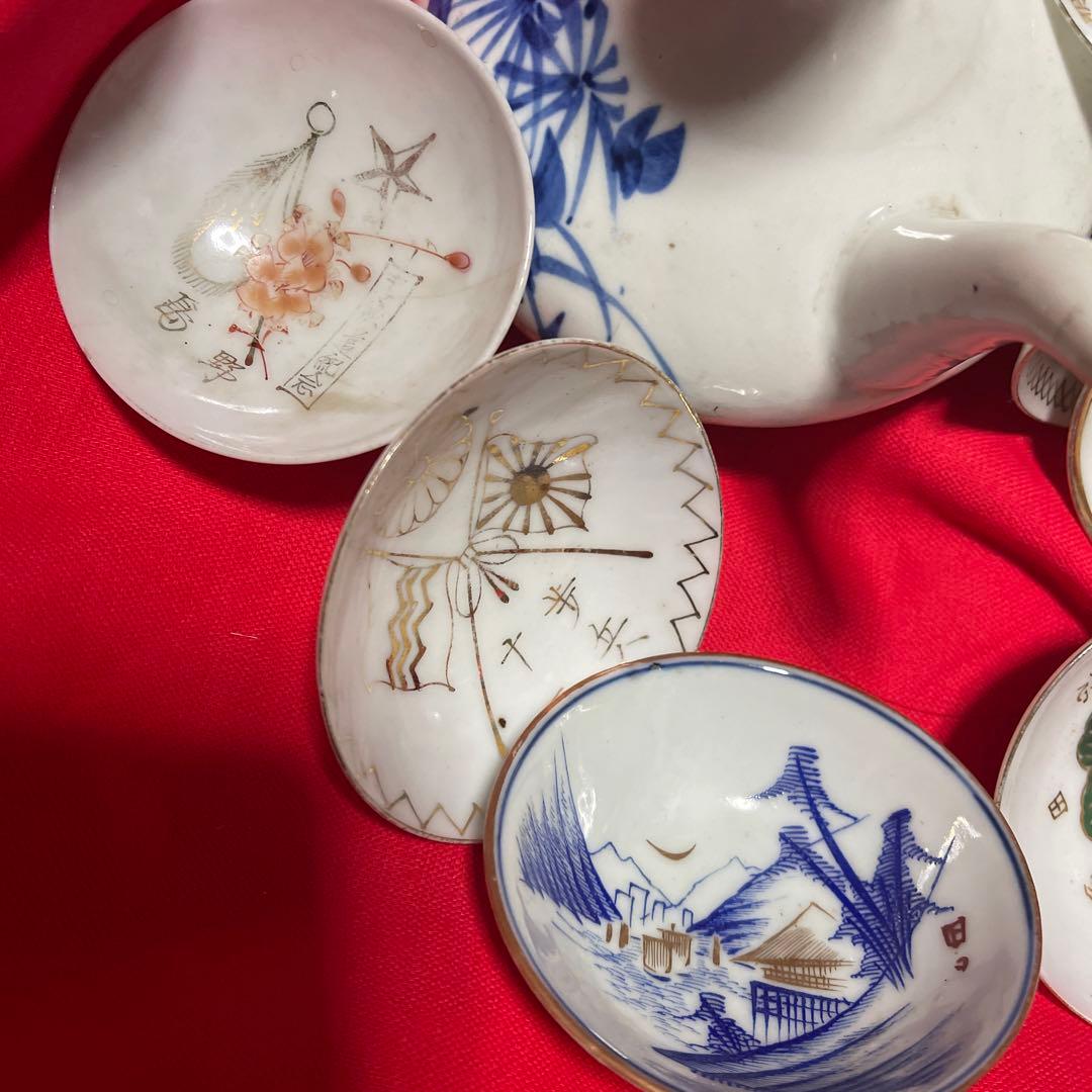 アンティーク 明治39年日本軍の盃や当時物御調子とおそらく護り