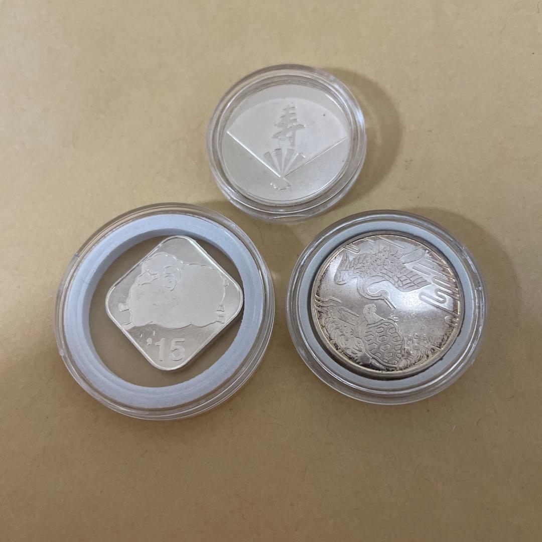 1053.純銀メダル銘純銀メダル14枚まとめ60.90g銀メダルミントだし