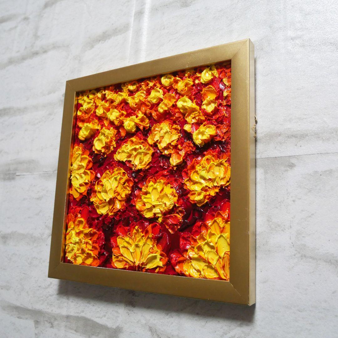 油絵 油彩 油彩画 絵画 絵 ミニ絵画 【マリーゴールド】