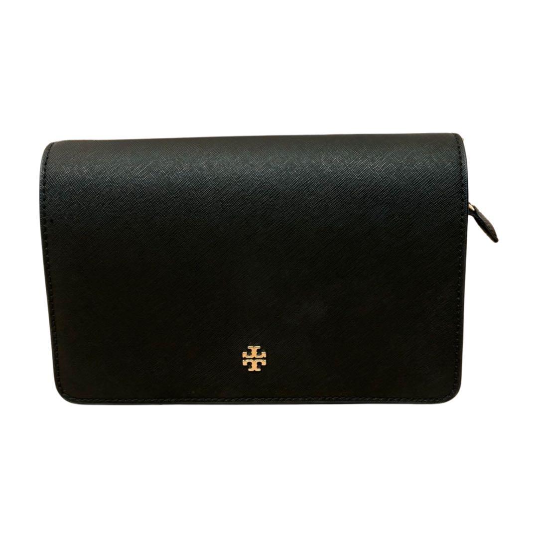 トリーバーチ レザーショルダーウォレット 黒 正規品