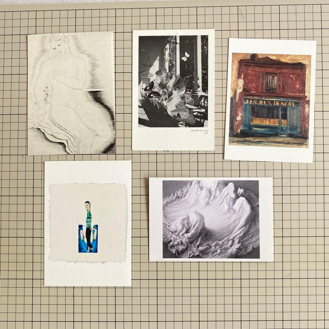 日本人作家 ポストカード 横尾忠則 佐伯祐三 岡上淑子 長谷川潔