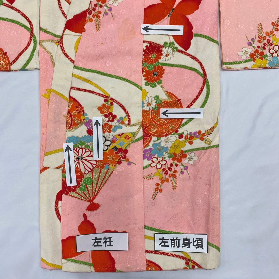 508agu49◎七五三 三歳 女の子 セミアンティーク着物&半襦袢◎