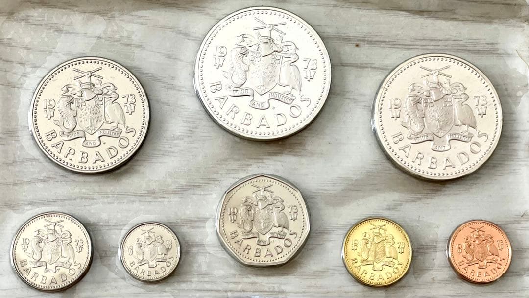 フランクリンミント バルバドス島 史上初の公式貨幣 モ*ー様 1973