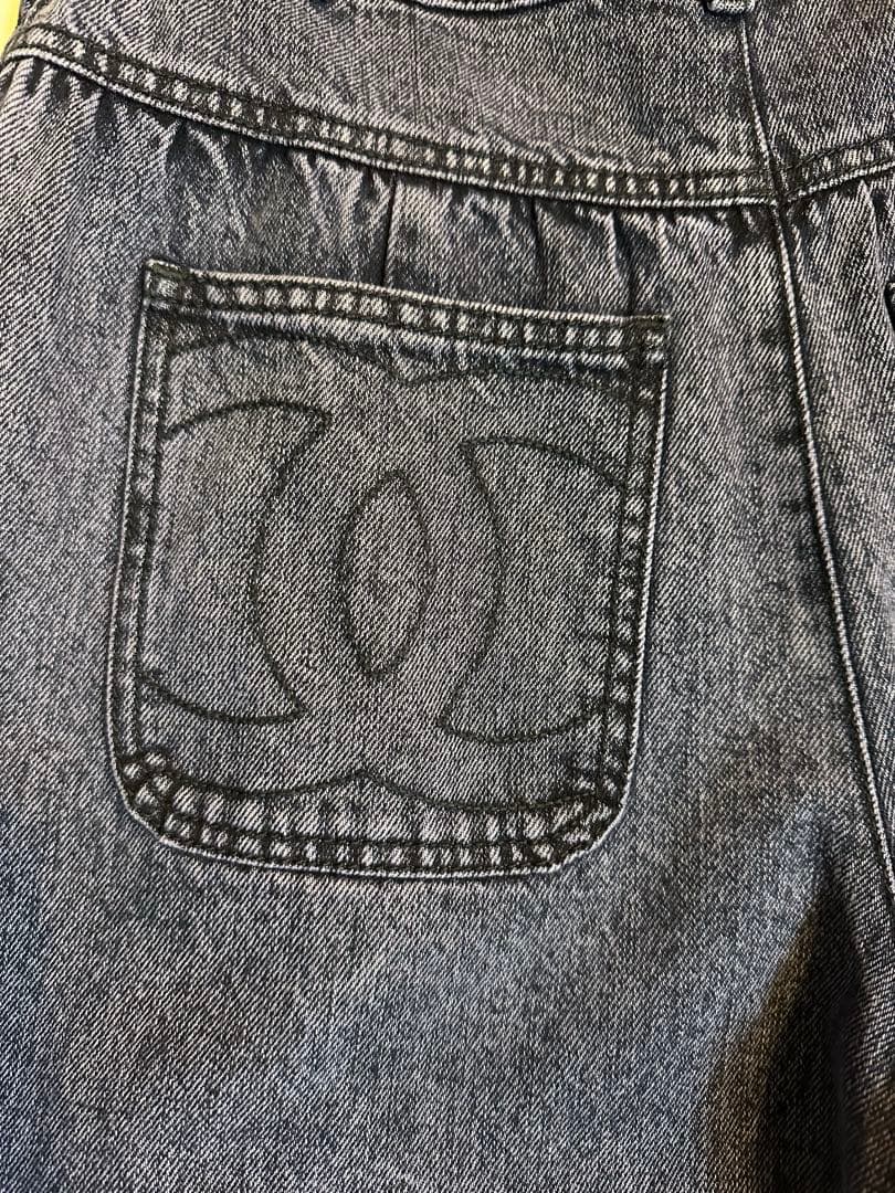 CHANEL デニムワイドパンツ