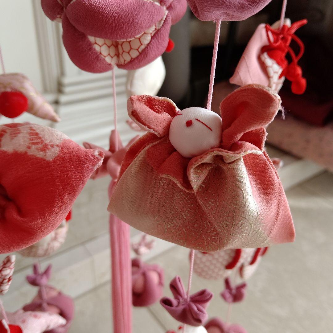 吊るし飾　✿台付✿　吊るし雛　ちりめん細工　ハンドメイド　ひな祭り