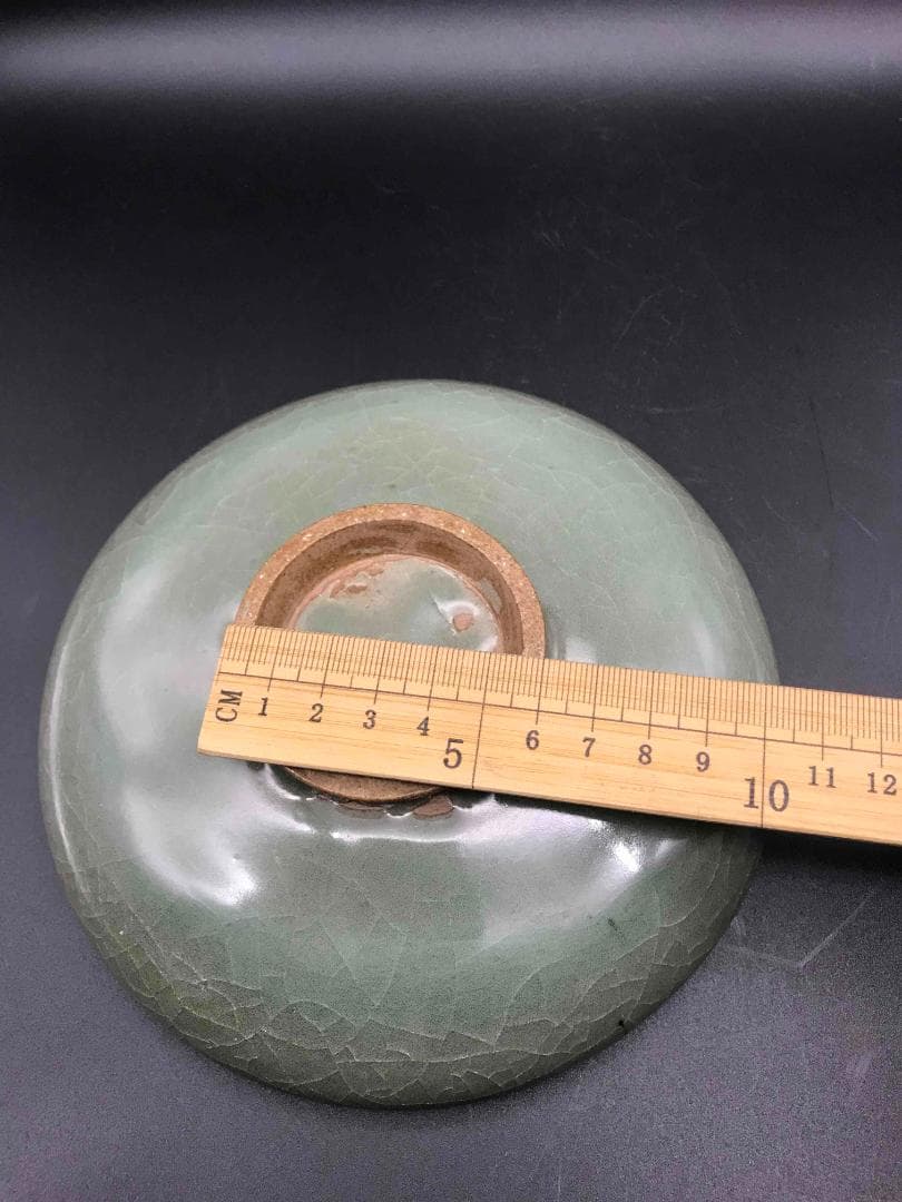 中国古美術 元時代 鈞窯 窯変釉 天青釉紫紅斑盤