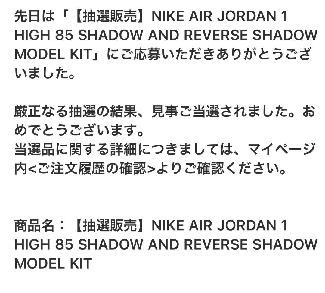 NIKE AIR JORDAN 1 HIGH 85 MODEL KIT バンダイ