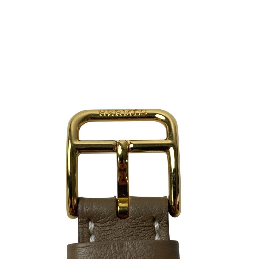 美品 エルメスHERMES Hウォッチベルト エトゥープ Z刻印 HH1.201