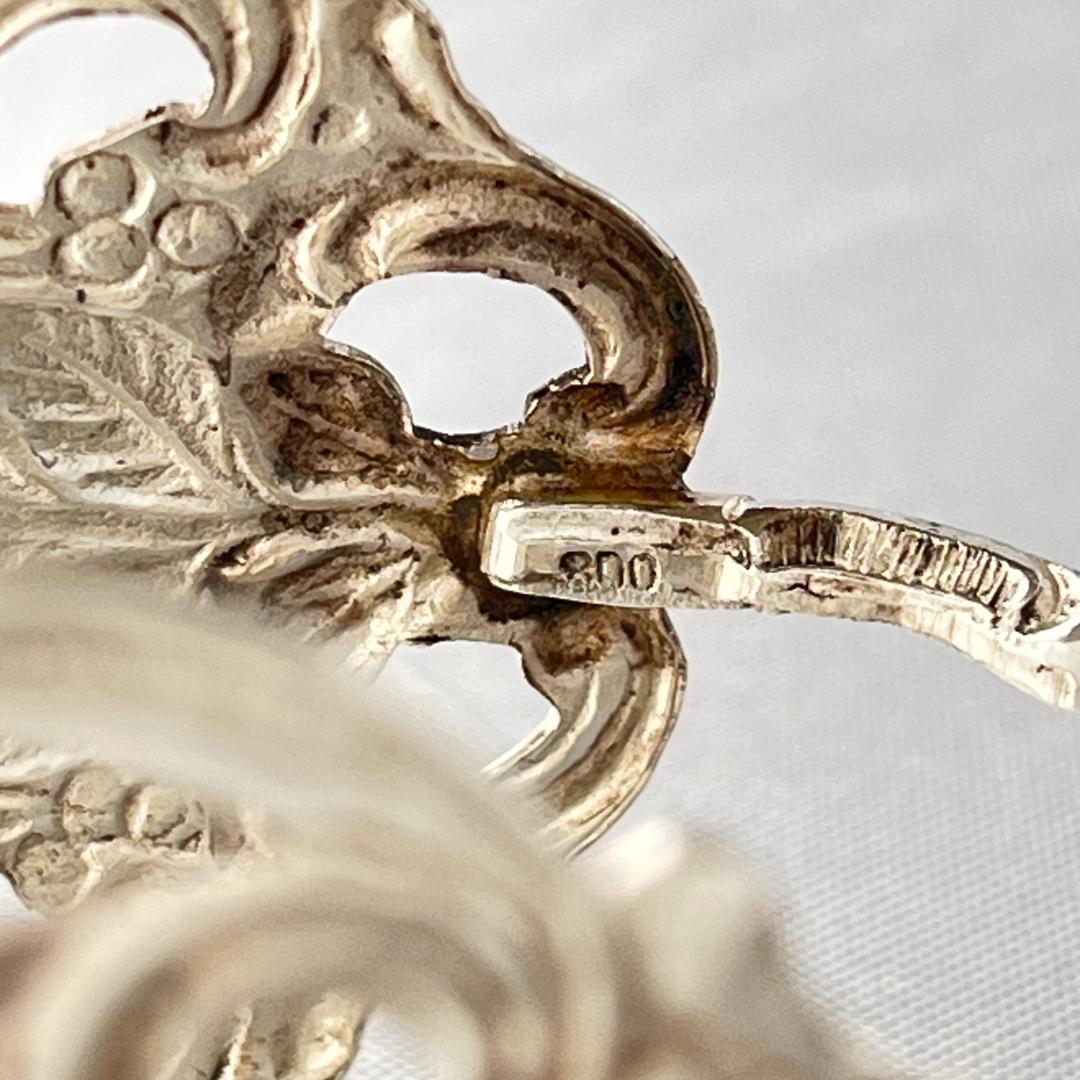 【ドイツ】 薔薇の透かしのトング【純銀】ローズ 16cm