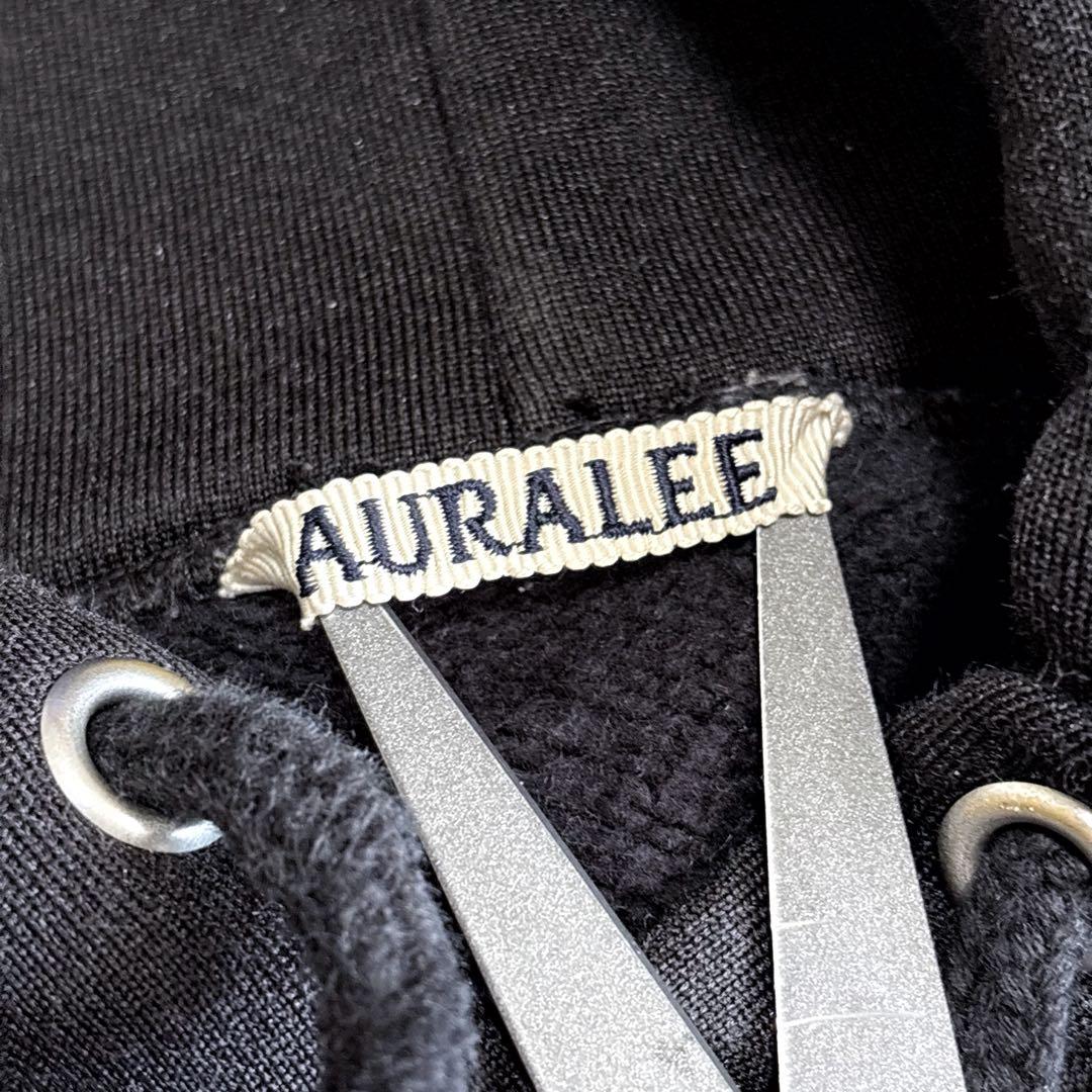 AURALEE バギーポリエステルスウェットパーカー ブラック サイズ4
