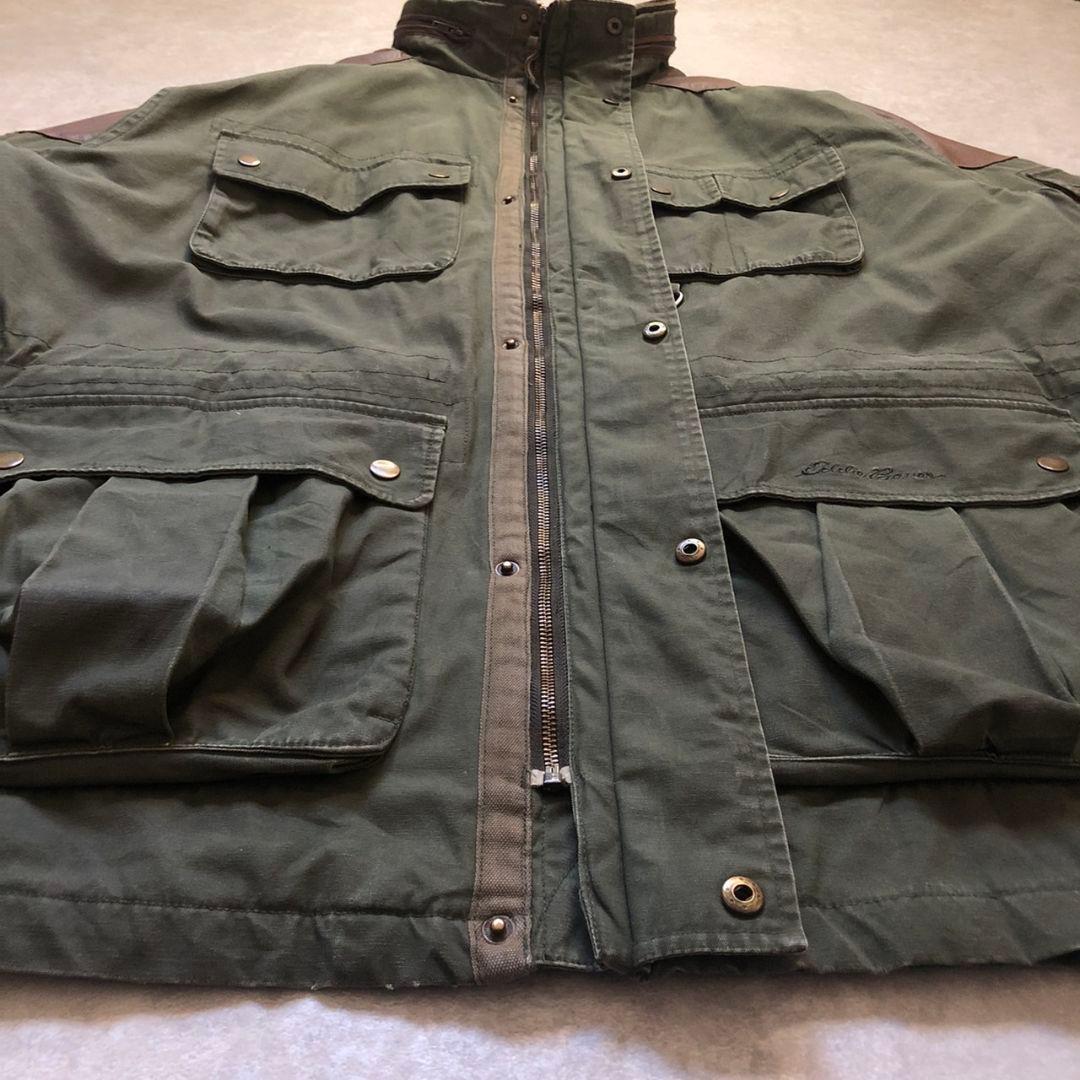 90〜00sヴィンテージエディーバウアーハンティングジャケット切り替えレザー