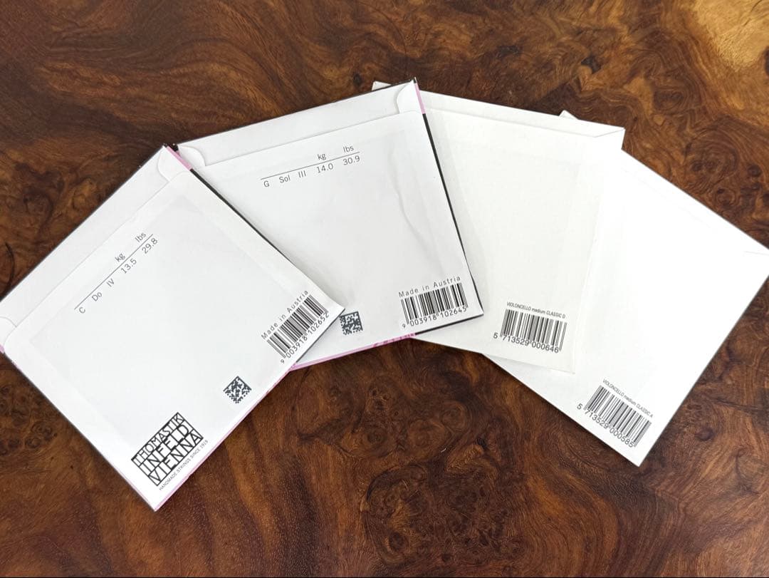 【新品】チェロ弦セット（ヤーガー＆スピロコア）