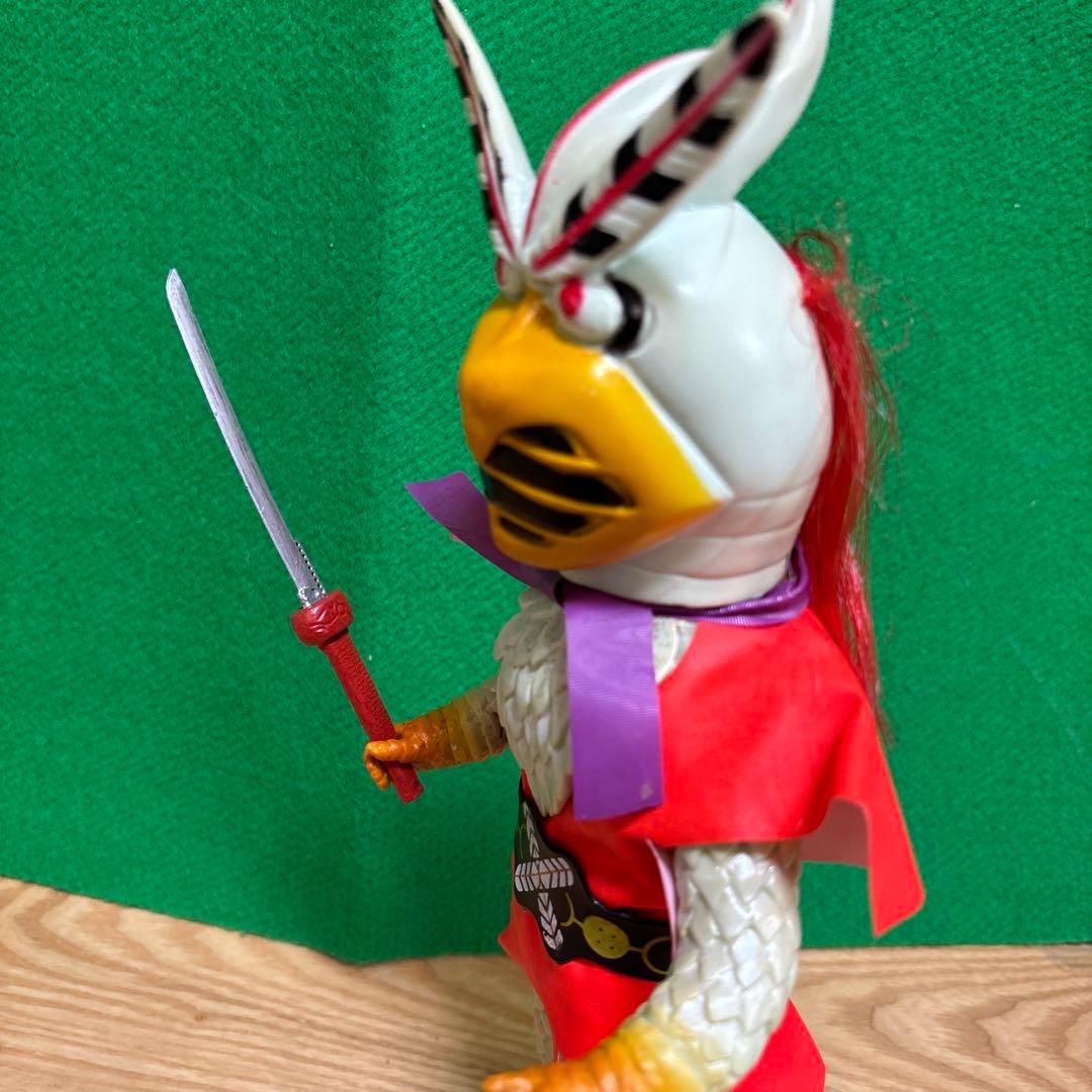 バンダイ 変身忍者嵐 ソフビ 面取れ 1972年 当時物 刀レプリカ 石森